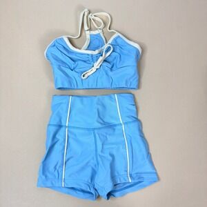 Honeycut Moody Top & Rock Me Shorts Set | Cloud Blue | Child Medium
